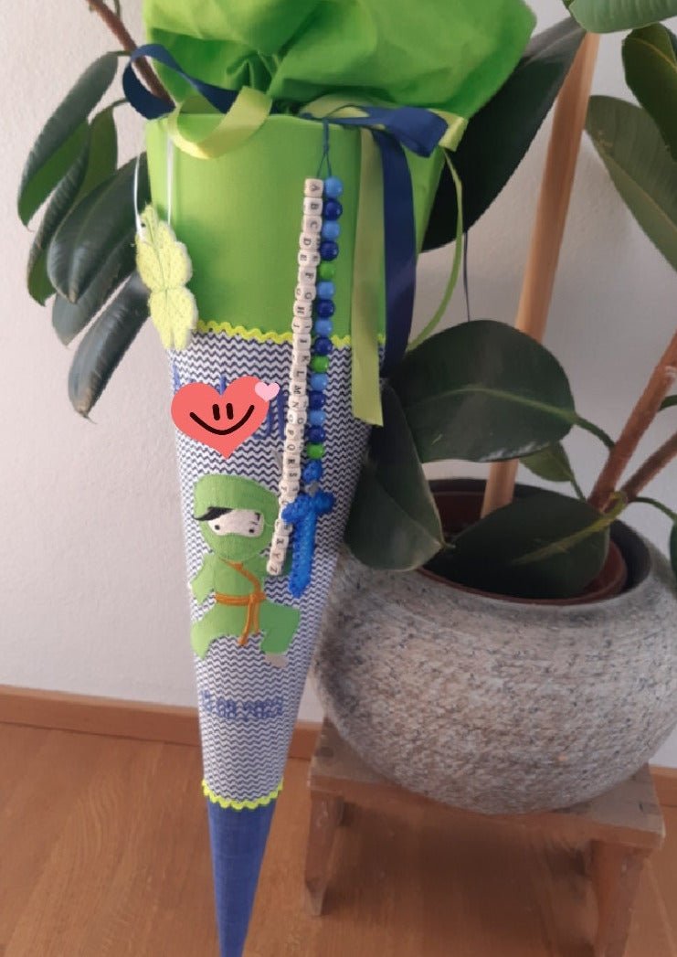 Anhänger für Schultüte / Kindergartentüte mit Wunschnamen - Katinkas Kreativwerkstatt