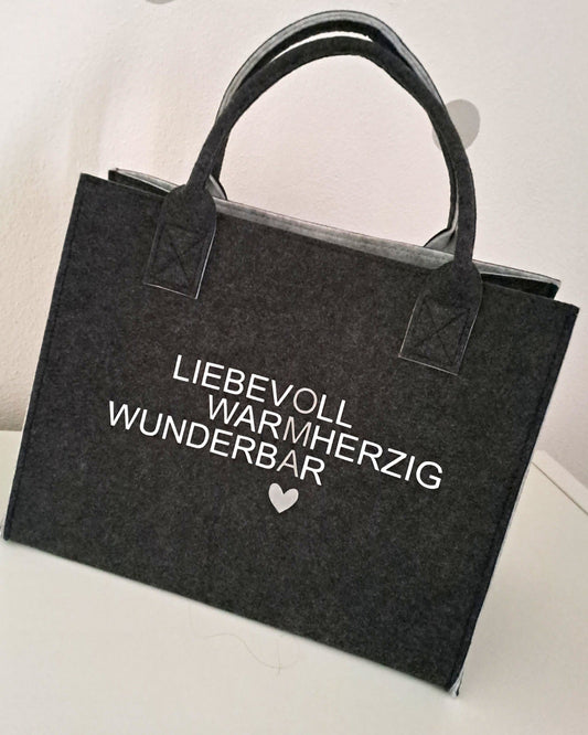 Einkaufstasche Aufdruck OMA - Filztasche - Katinkas Kreativwerkstatt