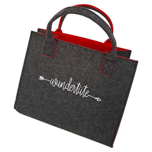 Einkaufstasche Wundertüte I Lieblingstasche I Wunschname - Filztasche - Katinkas Kreativwerkstatt