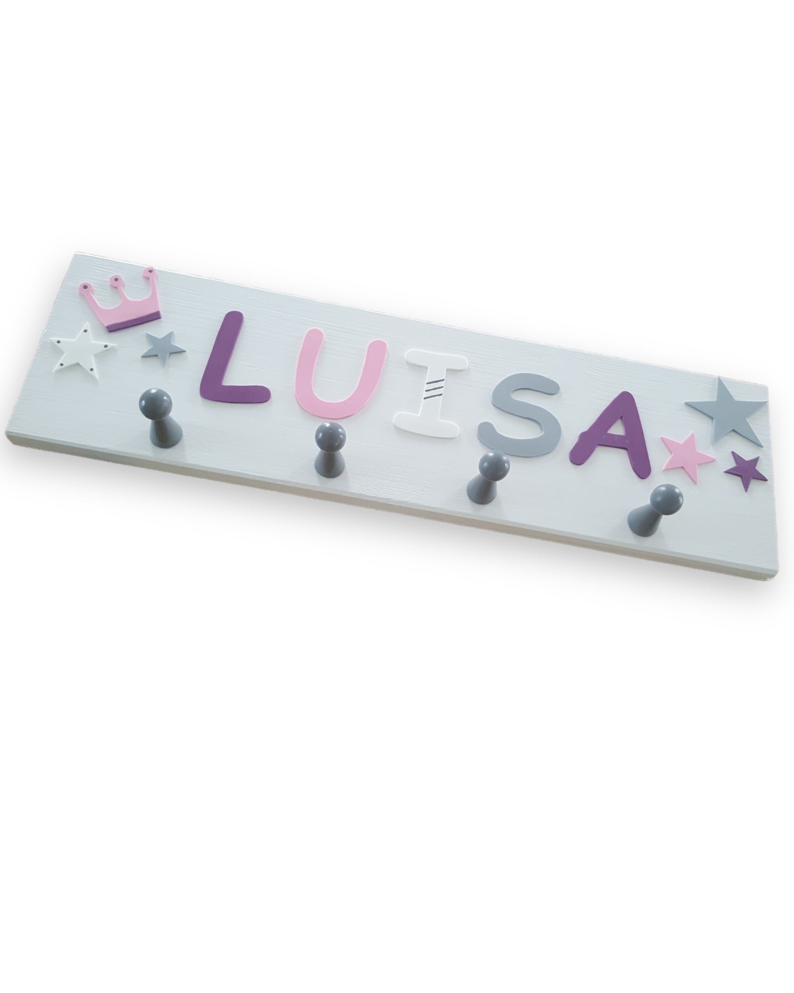 Kindergarderobe personalisiert mit Wunschnamen - Motiv "Luisa"
