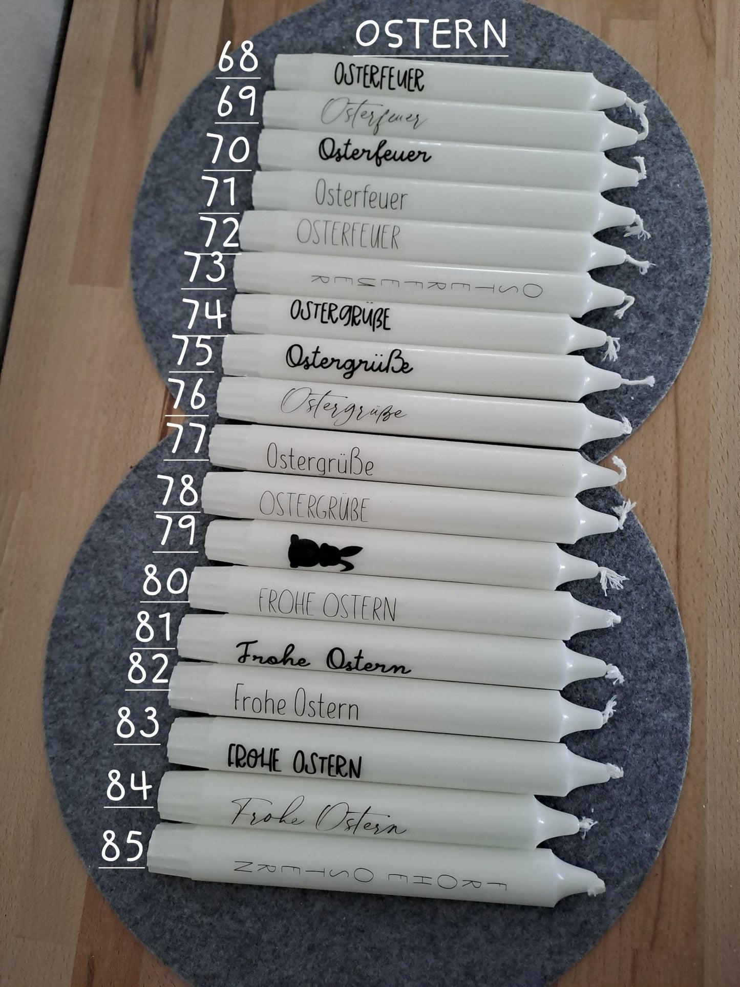 Regenbogen Kerzenhalter farbig mit Spruchkerze personalisiert / Farbkerze - Katinkas Kreativwerkstatt