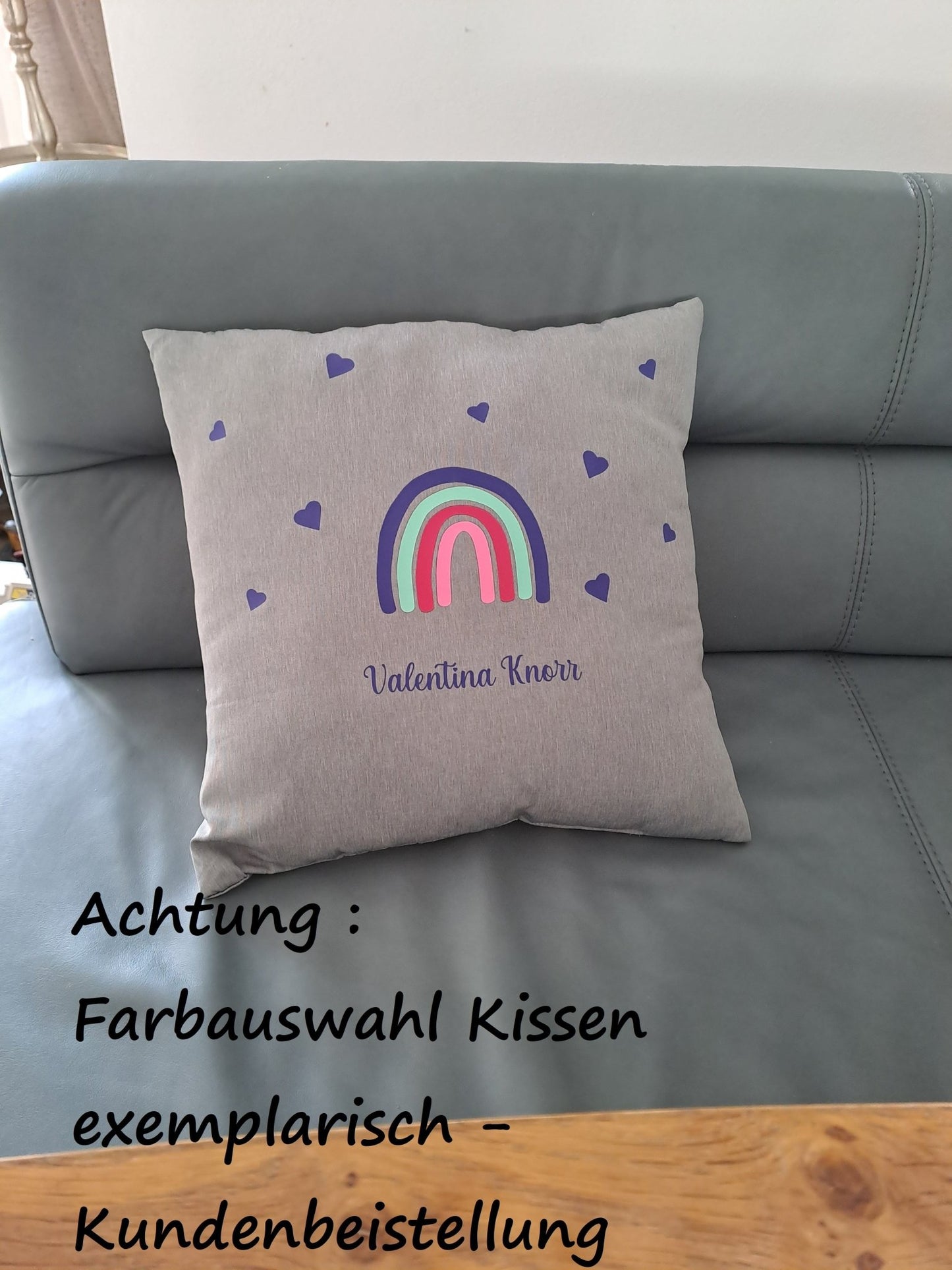 Set Kissen und Baumwolltasche für Kindergarten mit Wunschname - Katinkas Kreativwerkstatt