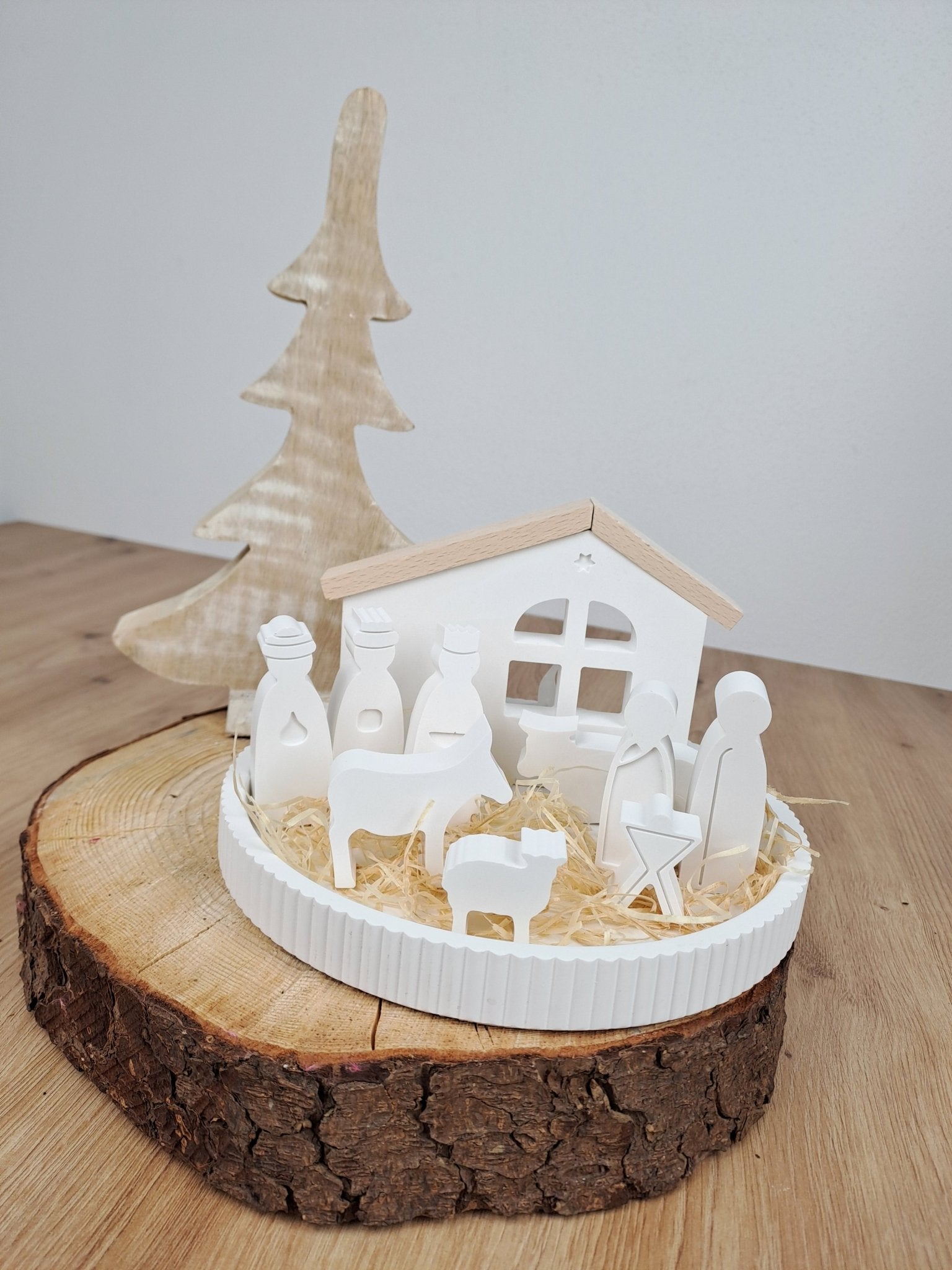 Christmas nativity – on scene Kreativwerkstatt a decorative – modern plate Katinkas look