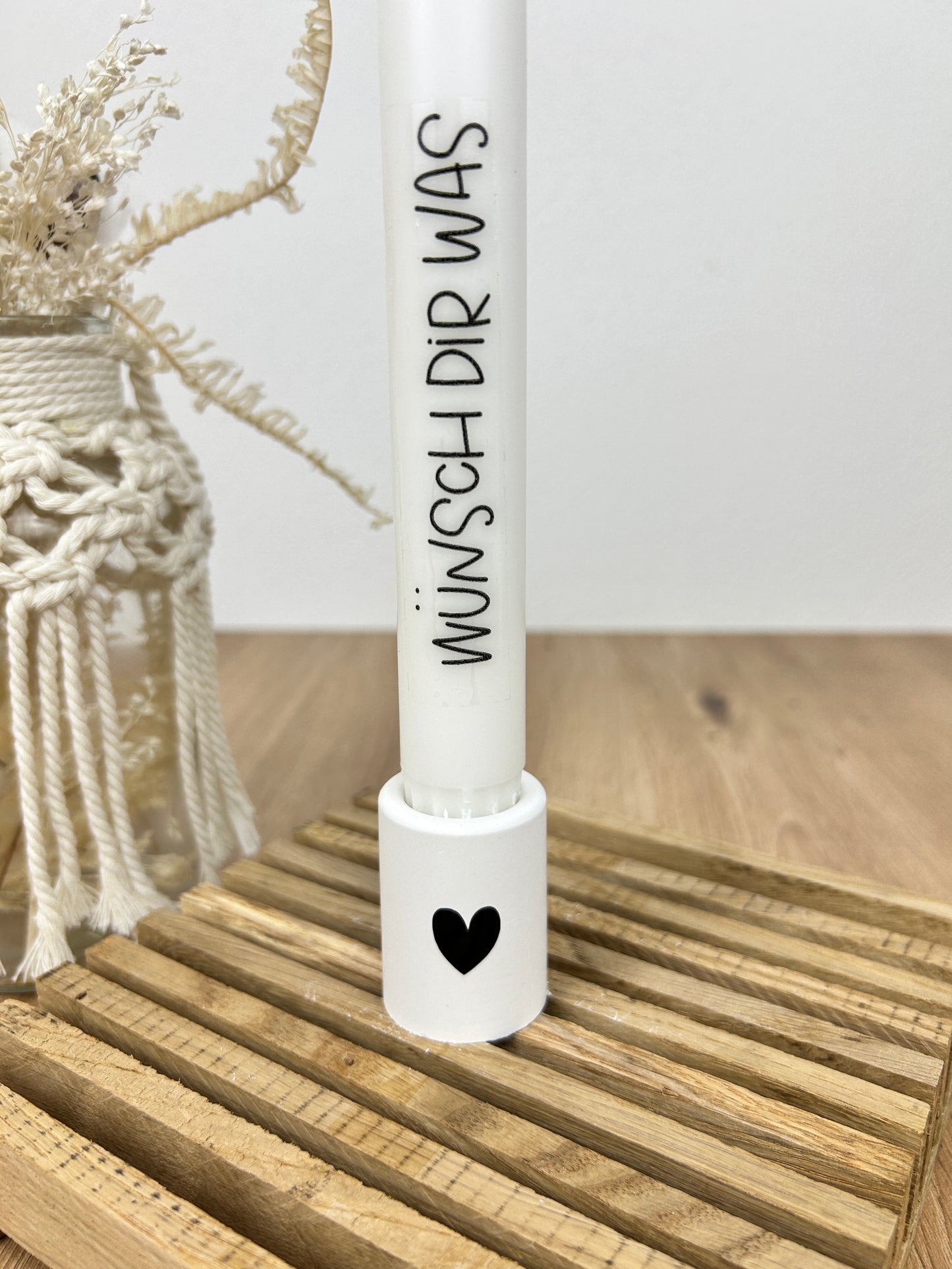 Candle holder with stick candle - desired motif