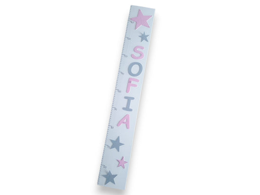 Messlatte für Kinder personalisiert mit Wunschnamen - Motiv "Sofia"